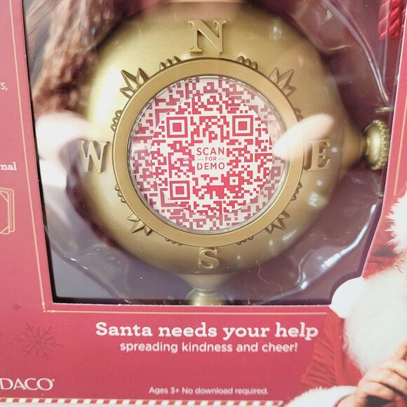Christmas Ornament Santas Kindness Interactive QR Code Plus Journal Demdaco NEW - Picture 3 of 11